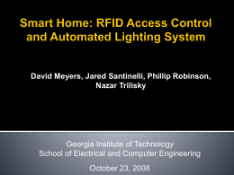 RFID Smart Home System - School of Electrical and Computer
