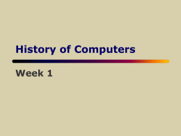 History of Computers - ODU Computer Science