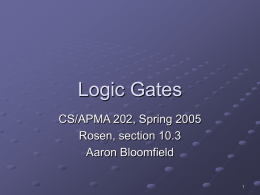 Logic gates (§ 10.3)
