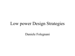 Low power Design Strategies - High Performance Computing Group
