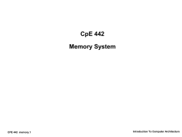 The Memory Subsystem