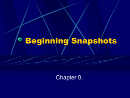 Beginning Snapshots - Calvin College