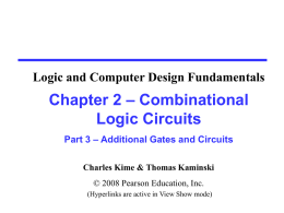 Chapter 2 Combinational Logic Circuits (Part III)