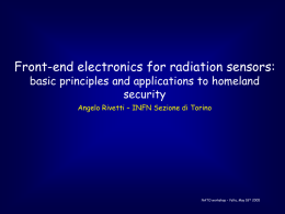 Front-end electronics for radiation sensors - INFN