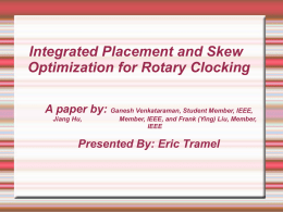 Integrated Placement and Skew Optimization for Rotary Clocking