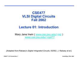 Lecture 1 - Digital Integrated Circuits Second Edition