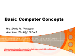 Basic Computer Concepts - Woodland Hills School District
