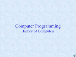History of Computers ppt
