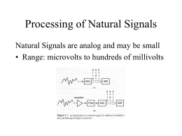 Processing of Natural Signals