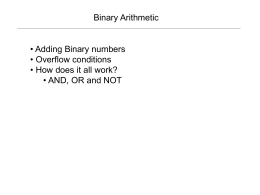 Binary Number Arithmetic