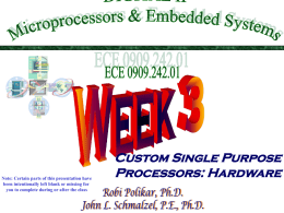 Custom Single Purpose Processors