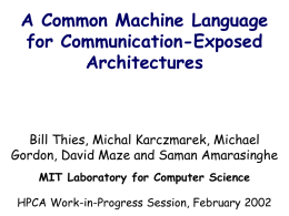 A Common Machine Language for Communication