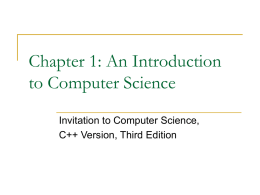 An Introduction to Computer Science