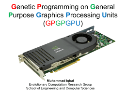 GP_on_GPU - School of Engineering and Computer Science