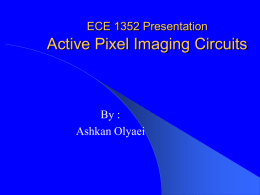 ECE 1352 Presentation Active Pixel Sensors