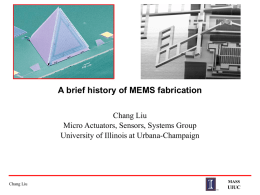 A brief history of MEMS fabrication