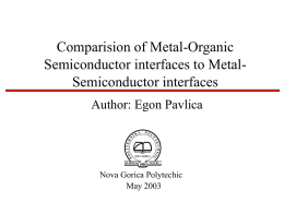 Author: Egon Pavlica Nova Gorica Polytechic Comparision of Metal