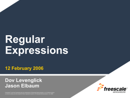 Dov Levenglick: Beginners Track: Regular Expressions