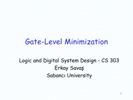 Chapter 3 - Gate Level Minimization