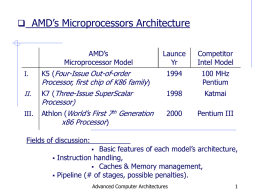 AMD`s Microprocessors Architecture