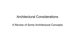 3 Architecture Consideration