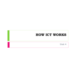 1. How ICT Works - BCALC
