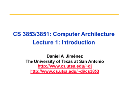 CS 5513 Computer Architecture