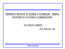 VLSI CIRCUIT ELEMENTS, By