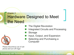 Intro and Hardware, Software Overview