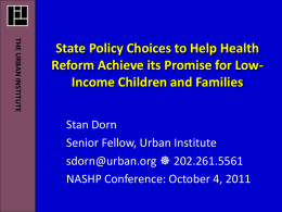 potential gains for children - State Health Policy Conference