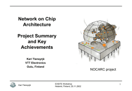 Network on Chip Architecture Project Summary and Key