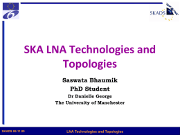 LNA Technologies and Topologies