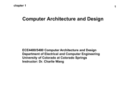 Computer Architecture and Design