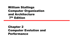 Chap 2: Computer Evolution and Performance