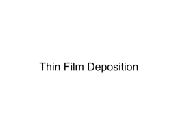 Thin Film Deposition -- Plummer, Deal, and Griffin CH 9