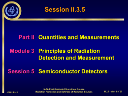 Session II305 Semiconductors - International Atomic Energy Agency