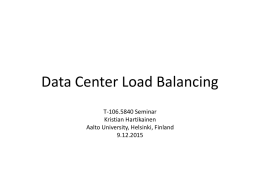 Data Center Load Balancing