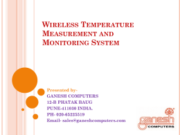 Wireless Temperature Measurement and
