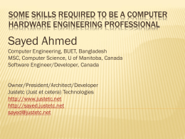 Some Skills Required to be a Computer Hardware Engineering
