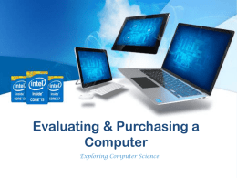 Purchasing a Computer PowerPoint