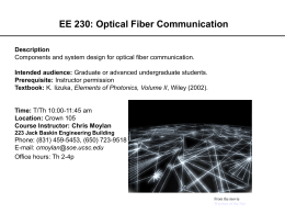 EE 230: Optical Fiber Communication