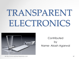 Transparent Electronics