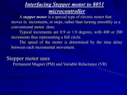 Interfacing of stepper
