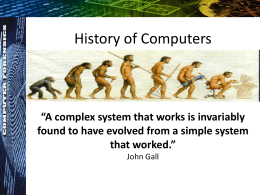 History of Computersx