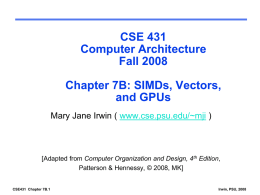 CSE 431 Computer Architecture Fall 2008 Chapter 7B