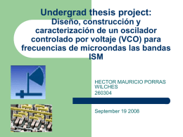 (VCO) para frecuencias de microondas las bandas ISM