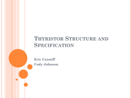 Thyristor Structure and Specification