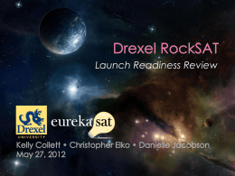 Drexel RockSat Team 2011-2012