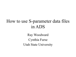 How to use S-parameter data files in ADS