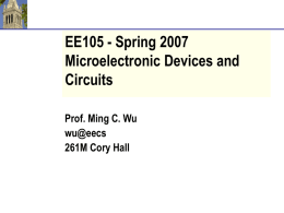 SP07-Lecture1-Intro - EECS Instructional Support Group Home